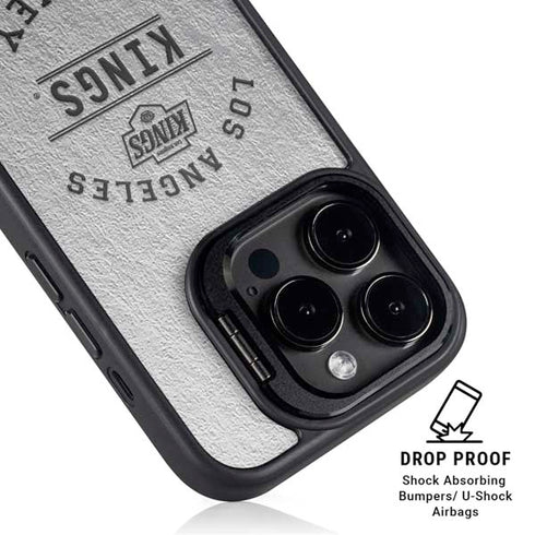 NHL Los Angeles Kings Black Text iPhone 16 Pro Kickstand Case